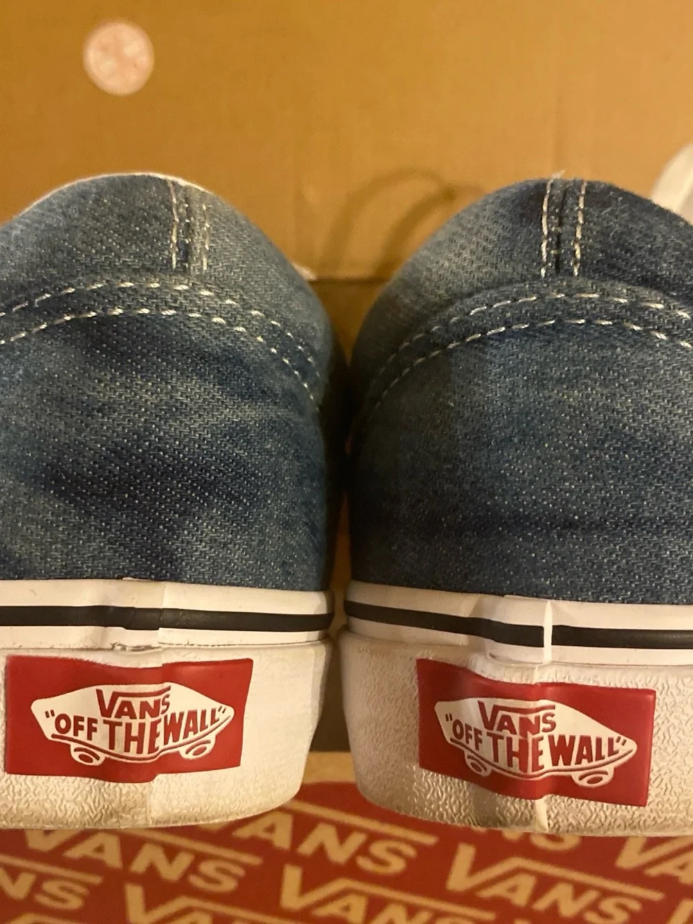 Vans Kids Denim Two-Tone Blue Old Skool Sneakers
